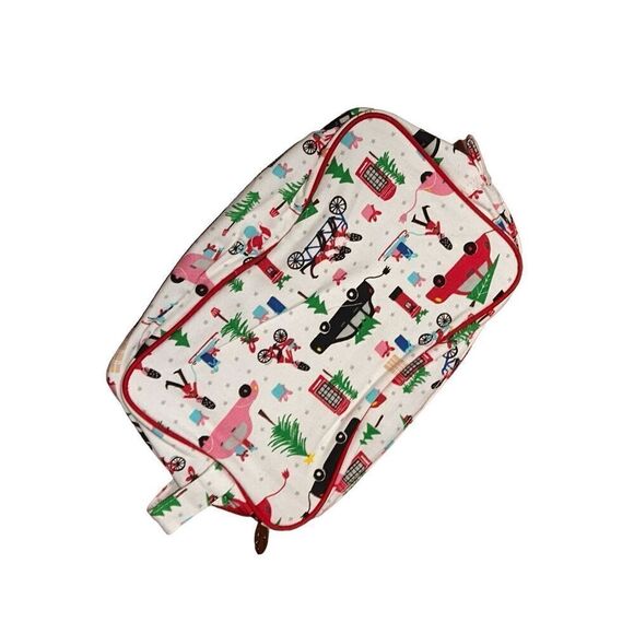 NEW WITH TAGS BEAUTIFUL Milly Green British Design London Zip Up Toiletry Travel - Picture 5 of 8